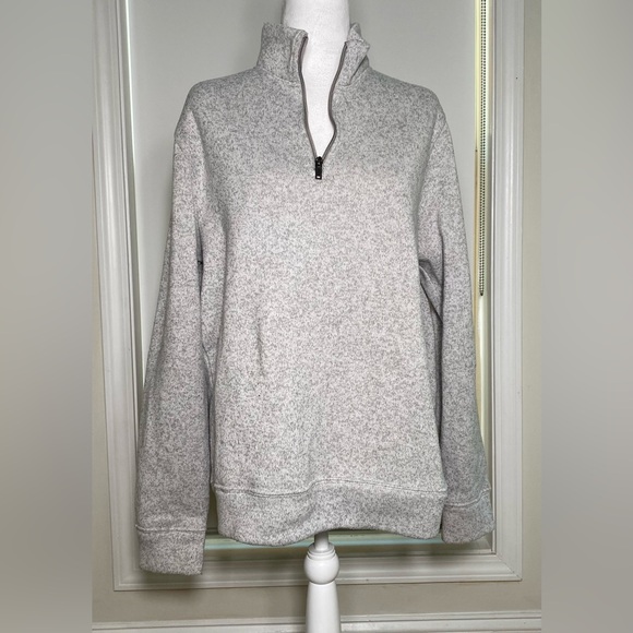 Womens Long Sleeve Pullover Gray Sweatshirt Size Large - Picture 1 of 3